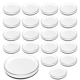 HIRAISM Petri Dish, Plastic Petri Dish with Lid, Laboratory Supplies, Disposable, Clear, Set of 20 (70mm)