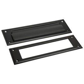 QCAA Solid Brass Mail Slot, with Solid Brass Interior Frame, 13" x 3.625", US10B ORB (Oil Rubbed Bronze, US10B), 1 Pack, Made in Taiwan