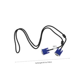 SEWACC 2pcs Vga Data Cable High Definition Vga Adapter for Computer Monitor Projector Durable Heat Resistant for Data Transmission