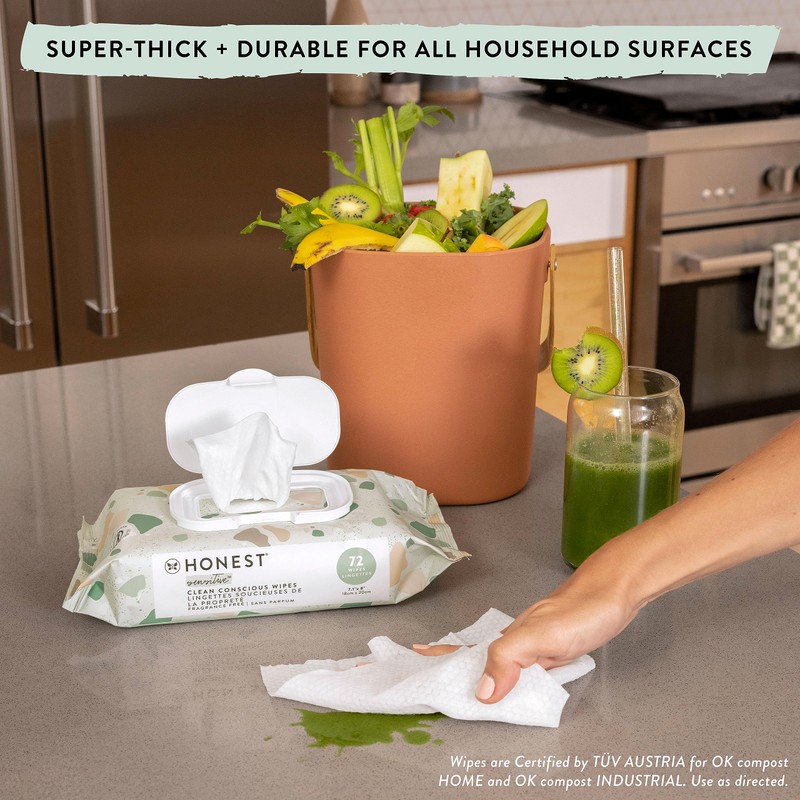 The Honest Company Clean Conscious Multi-Use Wipes Hypoallergenic Unscented for