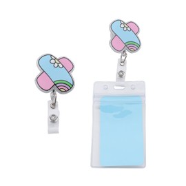 Ymcafmo Cute and Functional Bandaid Badge Reel – Retractable ID Badge Holder for Nurses and EVS Staff – Funny and Stylish Nurse Badge Reel