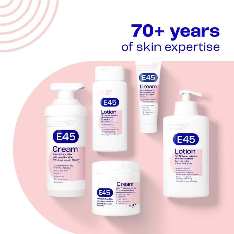 E45 Eucalyptus Scented Cream, 500g - Whole Body Moisturizer for