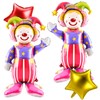MiniInflat 2 Pcs 3D Self Standing Clown Balloons 60 Inch