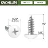 100 PCS #6 x 1/2" White Head Sheet Metal Screws,