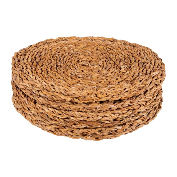 6x Water Hyacinth Wicker Weave Placemats - Sea Grass Design
