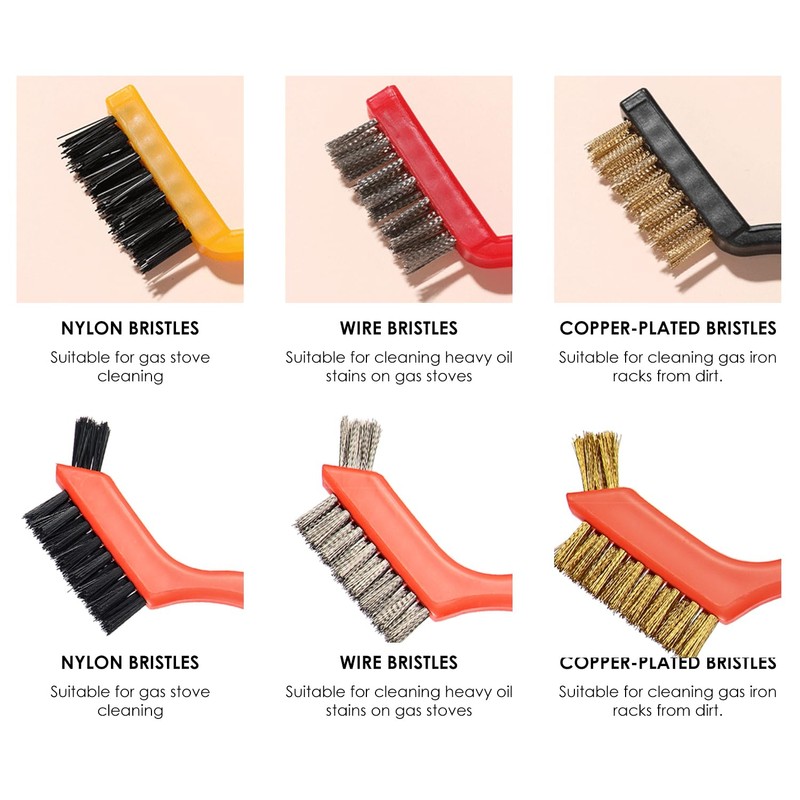EOWVISN 6 Pieces Wire Brushes, Household Cleaning Tools, Kitchen Cleaning