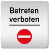 Türschilder24 XXL Door Sign 125 x 125 mm No Entry/Passage/Exit,