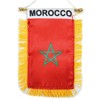 Morocco Fringed Rear-View Mirror Window Hanging Flag with Suction Cup