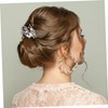 Ipetboom Elegant Bridal Hair Pin with Flower Decoration Lightweight Wedding