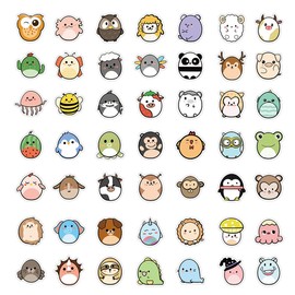 110 Stück Tiere Aufkleber, Cartoon Tier Aufkleber Kawaii Sticker Wasserfeste Vinyl Stickers für Kinder Jugendliche Studenten,Tiere Stickers für Wasserflaschen Skateboard Laptop Scrapbook Umschläge