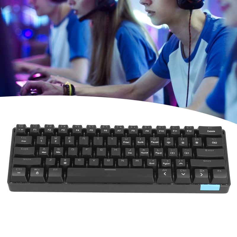 Wireless Keyboard 12 Lighting Effects PBT 61 Keys Stable Transmission