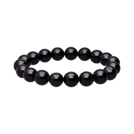 ROCKING GIFTS Black Tourmaline Bracelet 10mm Energy and Protection for Your Wellbeing