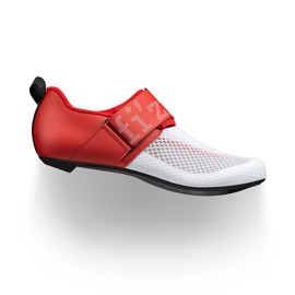 Fizik Men's Transiro Hydra Triathlon-Biking-Shoes, White/Metallic Red, 9.5-10
