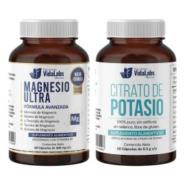 Pack Magnesio Potasio Nutrientes Vidalabs México Cápsulas