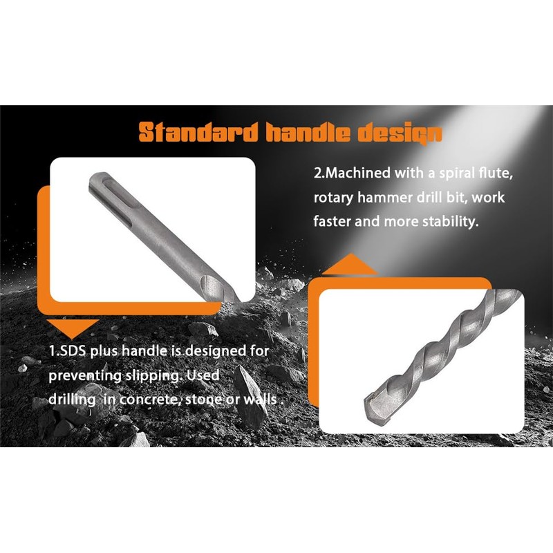 LDEXIN 10mm/0.4inch Diameter Carbide Tipped Masonry Impact Concrete Drill Bit
