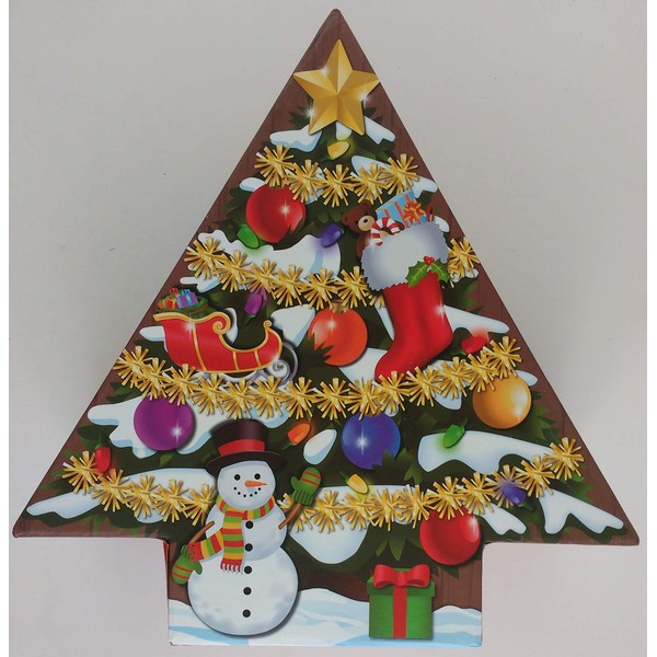 Christmas Holiday Tree-Shaped Gift Boxes Decoupage Nesting, Select: Size &