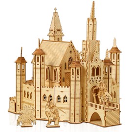 Hallisun 3D Wooden Puzzle for Adults, Mechanical Castle House Model, DIY House Model Building Kit Handicraft Wood Craft Hobbies Toy, Birthday for Hobbyist 14+ Family Women Men, 234 Pcs