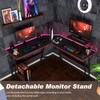 PayLessHere L Shaped Desk Corner Gaming Desk Computer Desk with