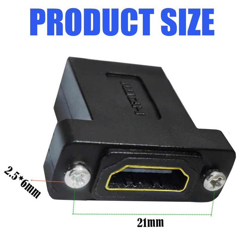 tunghey 2Pack HDMI Coupler Adapter Connector, Golden Plated HDMI Female