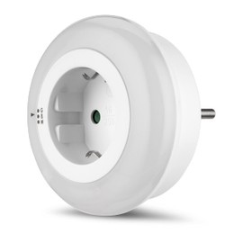 REV Nachtlicht, 3 Farben, LED Nachtlicht, Nachtlicht Steckdose mit Dämmerungsautomatik, 0,5W, 5LUX, weiss