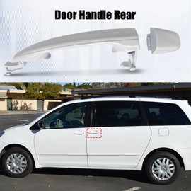 Shtuomoland Sliding Door Handle Rear Left or Right Side Compatible with Toyota Sienna 2004 2005 2006 2007 2008 2009 2010 Replace 69213-08020 69227-08040 69227-08030 69213-08010 82496 White