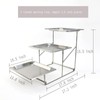 High-Capacity 3 Tiered Serving Trays Platters Stainless Steel Dessert Cupcake