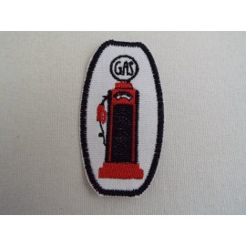 Unbranded Old Gas Pump 3-1/4" Embroidery Iron-on Patch (E13)
