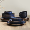 Stone Lain Brasa Modern Stoneware 16 Piece Dinnerware Sets, Plates