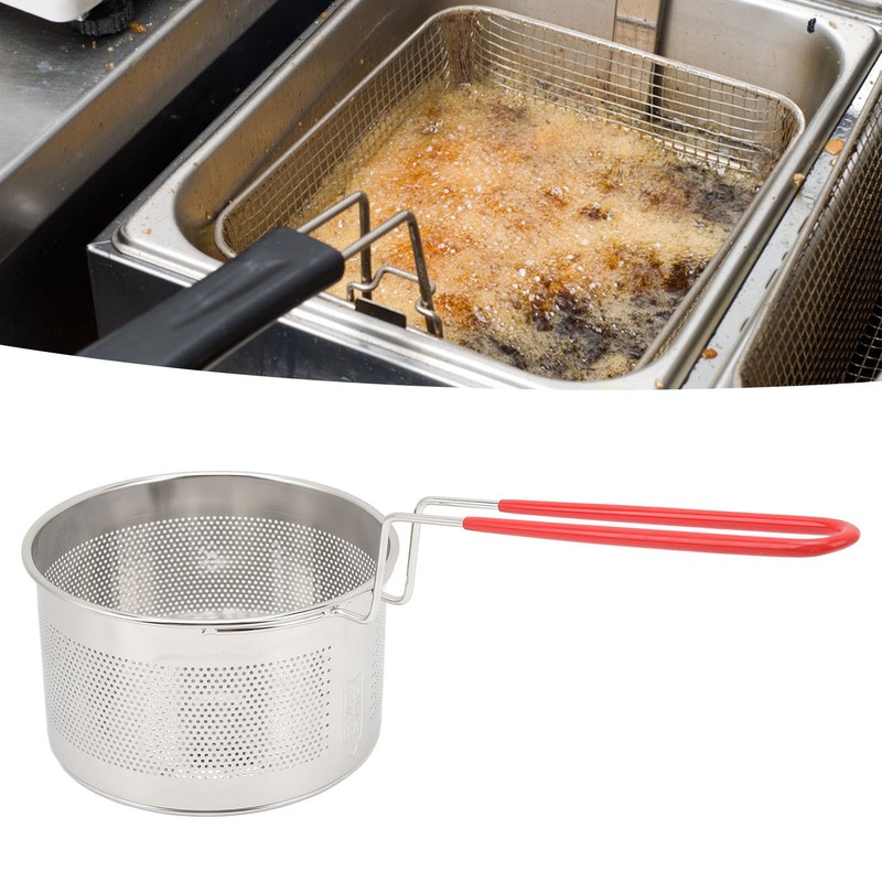 Deep Fryer Basket Round 304 Stainless Steel Fry Baskets With