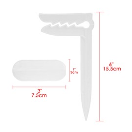 CAIRIAC Outdoor Beach Towel Anchor Stakes Clips, Anchor Stakes Clamps Picnic Blanket Holders Beach Towel Sand Spikes (12 Pack) (White, Light Blue, Pink)