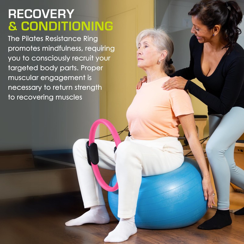 The ProsourceFit Resistance Ring enhances Pilates Workouts with Light Resistance