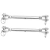 2pcs M8 Rigging Screw Stainless Steel Jaw Turnbuckle for Wire