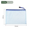 YOKIVE 3pcs Mesh Zipper Bag B4 Mesh File Pocket Plastic