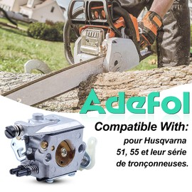 ADEFOL Carburetor for Husqvarna 51 and 55 Chainsaw Replacement Carb Engine Chainsaw Accessories Repair Part Carburetor Replacement