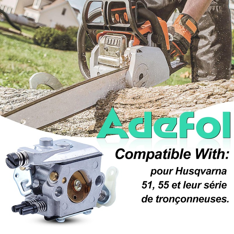ADEFOL Carburetor for Husqvarna 51 and 55 Chainsaw Replacement Carb
