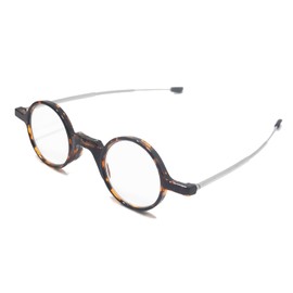 [Henghao] 老眼鏡 ブルーライトカット 丸型コンパクト折りたたみメガネ おしゃれ リーディンググラス tr90フレーム シニアグラス H6032 (ヒョウ, 2.00)