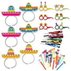 Exclusive Sombrero Hat XXL - Vibrant Party Hats & Mask Costume Set, Mini Sombrero and Mexican Decoration for Tequila Festivals and More
