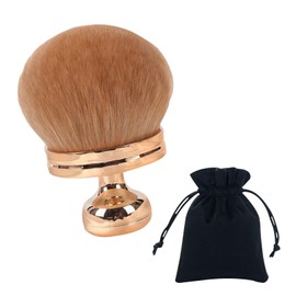 Extra Large Body Makeup Brush Self Tan Brush Tanner, Self Tan Back Applicator Foundation Brush for Bronzers Blend Tanning Applicator for Face & Leg, Oval with Drawstring Bag (Rosegold)