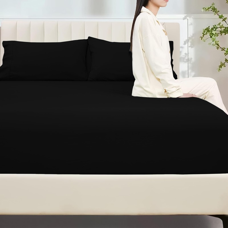 BQC Microfiber Fitted Sheet 30 Cm Deep Premium Quality Bed