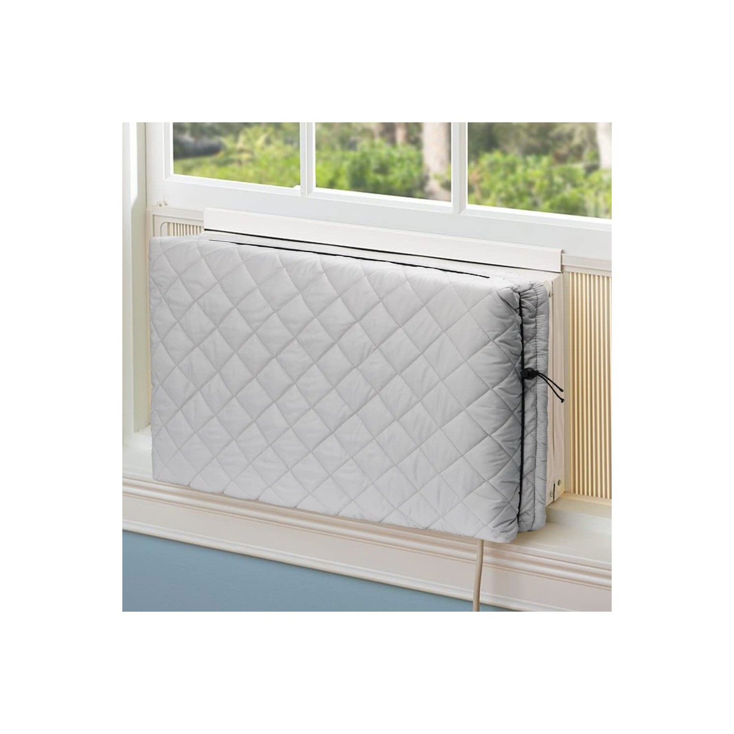 Indoor Air Conditioner Cover Window AC Unit Cover with Drawstring ...