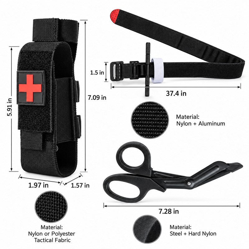 Emergency First Aid Pouch Set for Outdoor Use – MOLLE