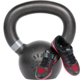 Kettlebell 13 lb Bundle with Shoes Venja Size 9 - Black Red