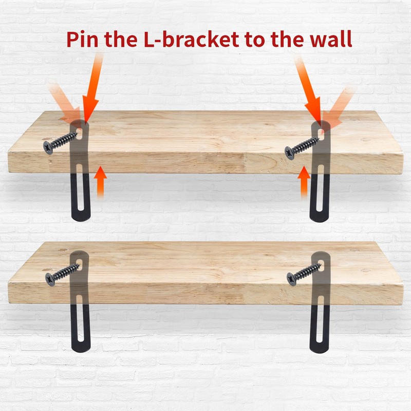 Dnyta 6 Pack Shelf Bracket L-Shape Corner Brace Adjustable L