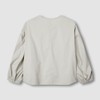 JAJU [JAJU] Women's Loose Fit Shirred Sleeve Blouse_Khaki Gray