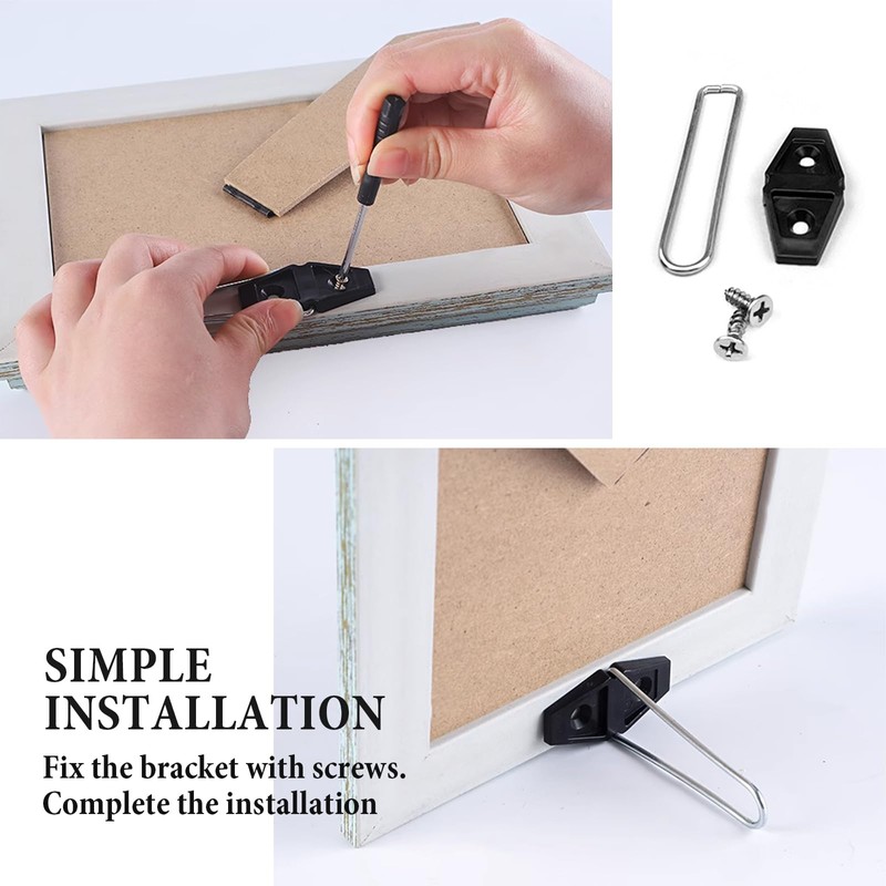 UESDU Picture Frame Stand 4PCS Photo Frame Holder Metal Easel