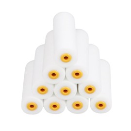 10 PCS 4 inch Foam Paint Roller, Microfiber Naps for Paint Supplies, Paint Roller Covers, Paint Roller Kits, Home Repair Tools, Mini Rollers for Painting Walls, Cabinets, Cupboards, Doors