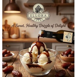 Ellora Farms, Balsamic Vinegar Dates Infused, Thick and creamy, Barrel aged, No-added sugar, Award Winning, Glass bottle, 8.45 oz., (Dates)