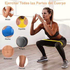 UIEYAKFR 16PCS Bandas de Resistencia, Ligas de Resistencia para Ejercicio,y Correas de Yoga Elásticas,con 2 Asas, Anclaje para Puerta, Gancho y Bolsa,