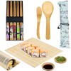 10Pcs Sushi Making Kit, Bamboo Sushi Rolling Mat, Includes 2