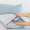 MooMee Bedding Pillowcases Pack of 2 100% Washed Cotton Linen